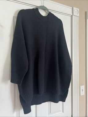 Free people Cozy Oversized Black Knit Sweater